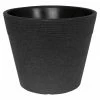 BAUHAUS Geli Pflanztopf Napoli Außenmaß (Ø X H): 40 X 32 Cm, Kunststoff, Anthrazit, Strukturoptik