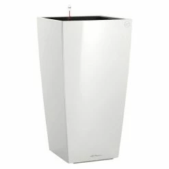 BAUHAUS Lechuza Pflanzsäule Eckig Cubico Premium Außenmaß (L X B X H): 39,5 X 39,5 X 75,5 Cm, Kunststoff, Weiß