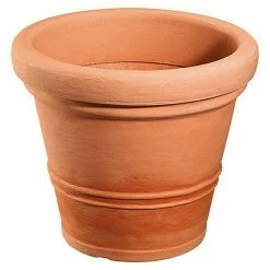 BAUHAUS Geli Pflanzkübel Rund Milano Max. Außendurchmesser: 45 Cm, Höhe: 36 Cm, Terracotta