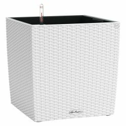 BAUHAUS Lechuza Cottage Pflanzkübel Eckig Cube Außenmaß (L X B X H): 30 X 30 X 30 Cm, Kunststoff, Weiß