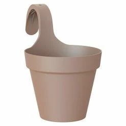 BAUHAUS Artevasi Capri Geländertopf Außenmaß (Ø X H): 20 X 28 Cm, Kunststoff, Taupe