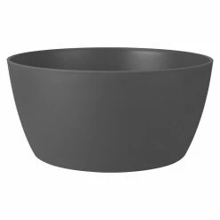 BAUHAUS Elho Brussels Pflanzschale Rund Außenmaß (Ø X H): 23 X 10,8 Cm, Kunststoff, Anthrazit, Matt