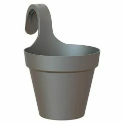 BAUHAUS Artevasi Capri Geländertopf Außenmaß (Ø X H): 20 X 28 Cm, Kunststoff, Anthrazit