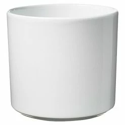 BAUHAUS SK Übertopf Rund Las Vegas Max. Außendurchmesser: 18 Cm, Keramik, Weiß