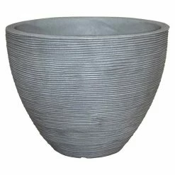 BAUHAUS Geli Pflanztopf Außenmaß (Ø X H): 40 X 31 Cm, Kunststoff, Grau