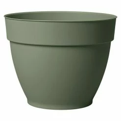 BAUHAUS Deroma Ninfea Pflanztopf Außenmaß (Ø X H): 21,6 X 17 Cm, Kunststoff, Grün