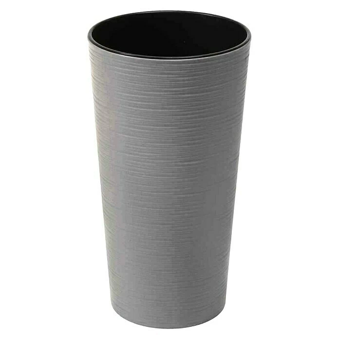 BAUHAUS Siena Garden Pflanzsäule Rund Set Locon Eco 1 X Pflanzsäule Ø30 X 57 Cm, 1 X Pflanzsäule Ø25 X 46,5 Cm, Kunststoff, Grau – Bild 2