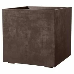 BAUHAUS Deroma Pflanzkübel Eckig Millennium Außenmaß (L X B X H): 49 X 49 X 49 Cm, Kunststoff, Brownstone
