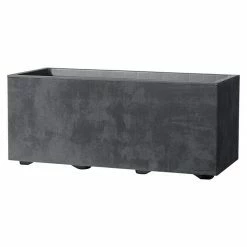 BAUHAUS Deroma Pflanzkasten Millennium Außenmaß (L X B X H): 59 X 25 X 25 Cm, Anthrazit