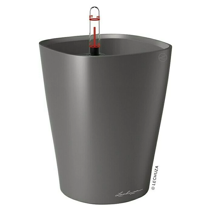 BAUHAUS Lechuza Pflanztopf Delta Außenmaß (Ø X H): 15 X 19 Cm, Kunststoff, Anthrazit