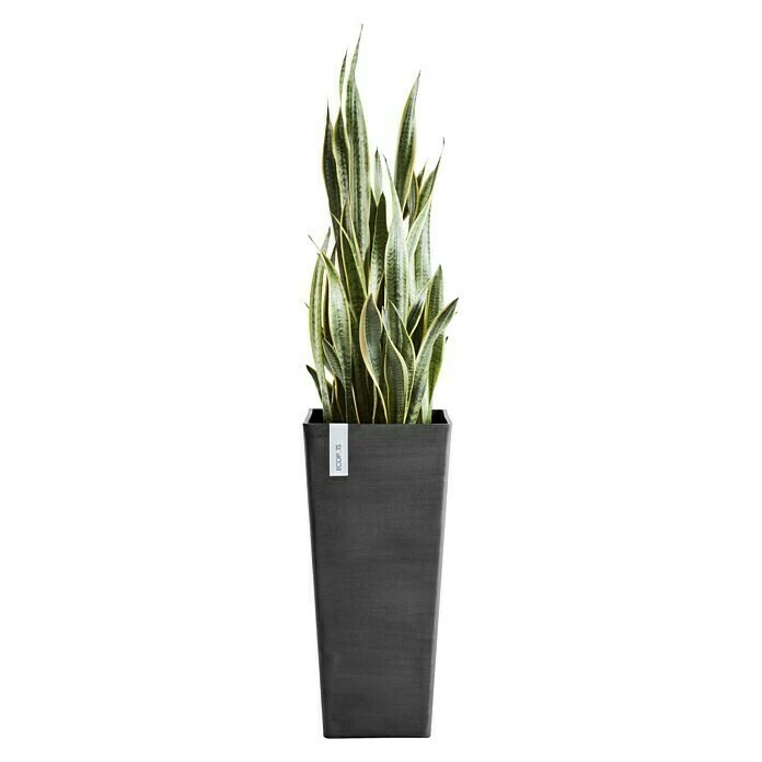 BAUHAUS Ecopots Pflanzsäule Eckig Rotterdam High Außenmaß (L X B X H): 32 X 32 X 70 Cm, Kunststoff, Dunkelgrau – Bild 2