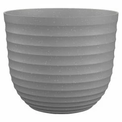 BAUHAUS Artevasi Pflanztopf Havana Waves Außenmaß (Ø X H): 20 X 16,6 Cm, Kunststoff, Weiß-Grau