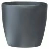 BAUHAUS Elho Brussels Übertopf Rund Außenmaß (Ø X H): 16 X 15 Cm, Anthrazit, Glänzend
