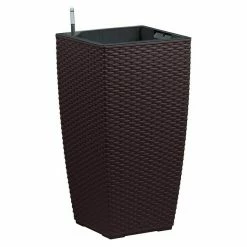 BAUHAUS Poétic Casa Mesh Pflanzensäule Außenmaß (L X B X H): 30 X 30 X 57 Cm, Kunststoff, Mokka