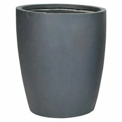 BAUHAUS Mega Collections Glasgow Pflanztopf Außenmaß (Ø X H): 42 X 52 Cm, Verbundwerkstoff, Dunkelgrau
