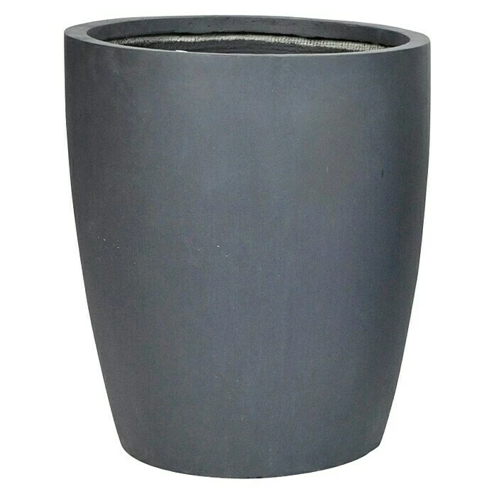 BAUHAUS Mega Collections Glasgow Pflanztopf Außenmaß (Ø X H): 42 X 52 Cm, Verbundwerkstoff, Dunkelgrau