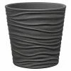 BAUHAUS SK Übertopf Rund Sonora Außenmaß (Ø X H): 10 X 8 Cm, Anthrazit, Keramik, Matt
