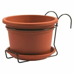 BAUHAUS Geländertopf Ø X H: 14 X 20 Cm, Terrakotta