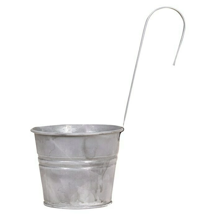 BAUHAUS Übertopf Rund Ø X H: 15,5 X 37 Cm, Grau, Metall