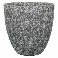 BAUHAUS A.H.G. Übertopf Rund Außenmaß (Ø X H): 13,5 X 13 Cm, Dunkelgrau, Keramik