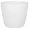 BAUHAUS Elho Brussels Übertopf Rund Außenmaß (Ø X H): 16 X 15 Cm, Weiß, Glänzend