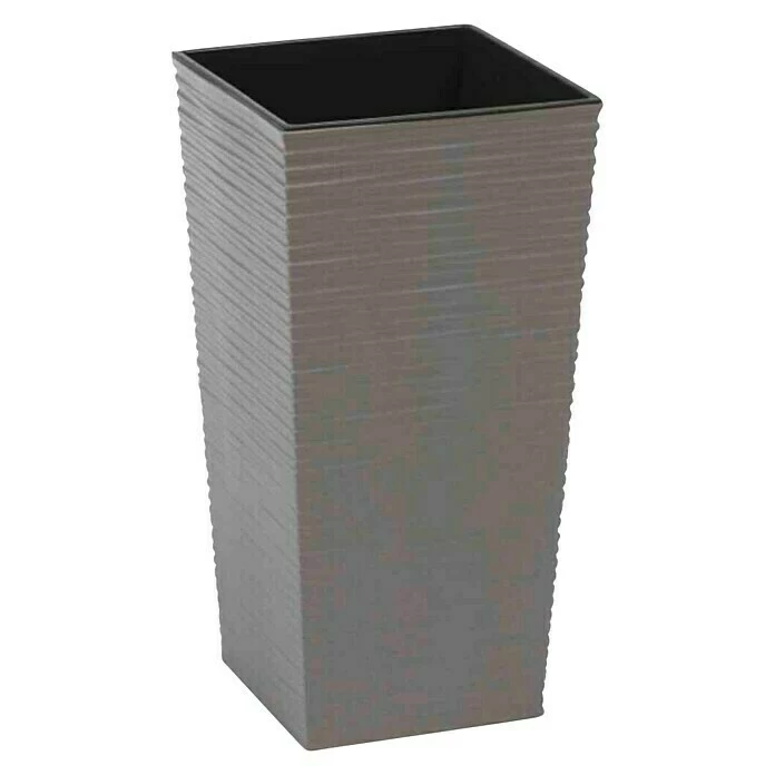 BAUHAUS Siena Garden Pflanzsäule Eckig Set Nizza Eco 2 X Pflanzsäule 30 X 30 X 57 Cm, Kunststoff, Grau – Bild 2