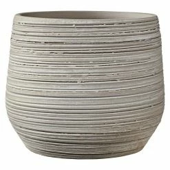 BAUHAUS Soendgen Keramik Übertopf Rund Ravenna Außenmaß (Ø X H): 12 X 11 Cm, Greige, Keramik