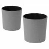 BAUHAUS Siena Garden Pflanztopf Set Lens Eco 1 X Pflanztopf Ø30 X 30,5 Cm, 1 X Pflanztopf Ø25 X 25,5 Cm, Kunststoff, Grau