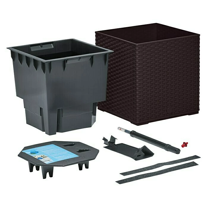 BAUHAUS Poétic Casa Mesh Pflanzkasten Außenmaß (L X B X H): 30 X 30 X 31 Cm, Kunststoff, Mokka – Bild 5