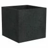 BAUHAUS Scheurich Pflanzkübel Eckig C-Cube Außenmaß (L X B X H): 28,5 X 28,5 X 27 Cm, Kunststoff, Schwarz