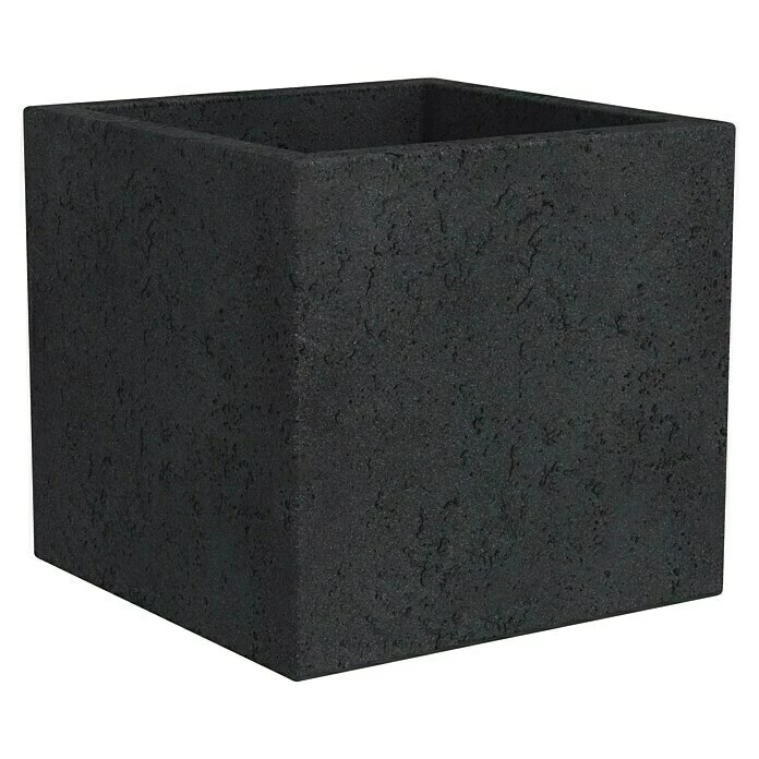 BAUHAUS Scheurich Pflanzkübel Eckig C-Cube Außenmaß (L X B X H): 28,5 X 28,5 X 27 Cm, Kunststoff, Schwarz