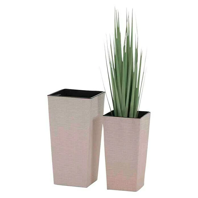 BAUHAUS Siena Garden Pflanzsäule Eckig Nizza Eco 25 X 25 X 46,5 Cm, Kunststoff, Weiß – Bild 6