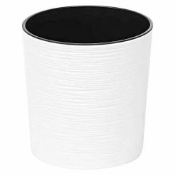 BAUHAUS Siena Garden Pflanztopf Lens Eco Außenmaß (Ø X H): 25 X 25,5 Cm, Kunststoff, Weiß