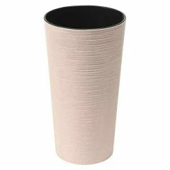 BAUHAUS Siena Garden Pflanzsäule Rund Locon Eco Außenmaß (Ø X H): 25 X 46,5 Cm, Cremeweiß