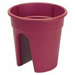 BAUHAUS KHW Geländertopf Flowerclip Außenmaß (Ø X H): 27 X 27,5 Cm, Kunststoff, Beere