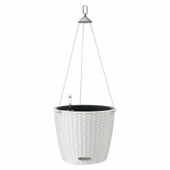 BAUHAUS Lechuza Cottage Blumenampel Nido Außenmaß (Ø X H): 27 X 23 Cm, Kunststoff, Weiß