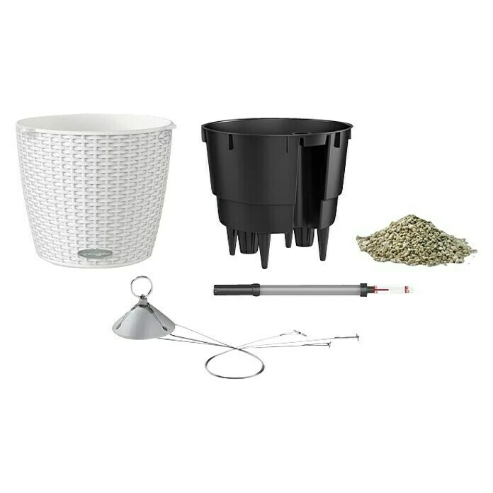 BAUHAUS Lechuza Cottage Blumenampel Nido Außenmaß (Ø X H): 27 X 23 Cm, Kunststoff, Weiß – Bild 2