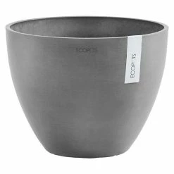 BAUHAUS Ecopots Pflanztopf Antwerpen Außenmaß (Ø X H): 30 X 25,5 Cm, Kunststoff, Grau