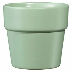 BAUHAUS SK Übertopf Rund Lima Außenmaß (Ø X H): 7 X 7 Cm, Lindgrün, Keramik, Matt