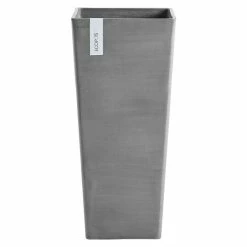 BAUHAUS Ecopots Pflanzsäule Eckig Rotterdam High Außenmaß (L X B X H): 32 X 32 X 70 Cm, Kunststoff, Grau