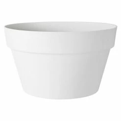 BAUHAUS Elho Loft Urban Pflanzschale Rund Außenmaß (Ø X H): 35 X 20,2 Cm, Kunststoff, Weiß