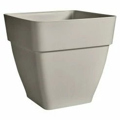 BAUHAUS Elho Pflanzkübel Eckig Vibia Campana Außenmaß (L X B X H): 36 X 36 X 35 Cm, Kunststoff, Seidenweiß