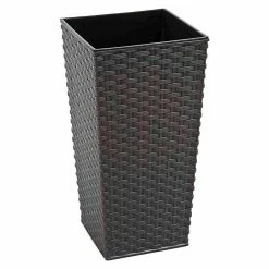 BAUHAUS Siena Garden Pflanzsäule Eckig Paris Außenmaß (L X B X H): 35 X 35 X 68 Cm, Kunststoff, Graphit