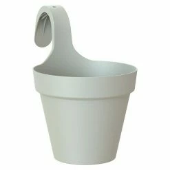 BAUHAUS Artevasi Capri Geländertopf Außenmaß (Ø X H): 20 X 28 Cm, Kunststoff, Hellgrau