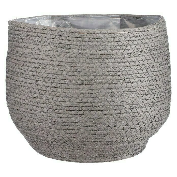 BAUHAUS Übertopf Rund Jorck Außenmaß (Ø X H): 26 X 24 Cm, Hellgrau