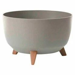 BAUHAUS Siena Garden Pflanzkübel Rund Oslo Eco 40 X 25 Cm, Grau